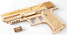 Деревянный пистолет Вольф-01, механический 3D пазл Ukrainian Gears дополнительное фото 4.