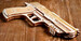 Дерев'яний пістолет Вольф-01, механічний 3D пазл Ukrainian Gears дополнительное фото 5.