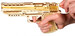 Дерев'яний пістолет Вольф-01, механічний 3D пазл Ukrainian Gears дополнительное фото 6.