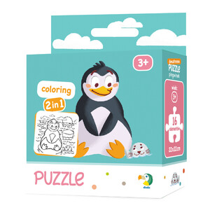 Пазлы и головоломки: Пазл Пингвинчик, 2 в 1, 16 элементов