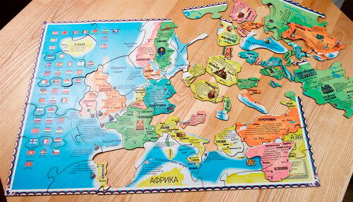 Пазли і головоломки: Карта-пазл Європа, Uteria