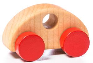 Машинки: Міні-машинка Cubika, червоні колеса