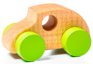 Міні-машинка Cubika, зелені колеса