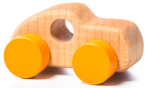 Машинки: Міні-машинка Cubika, помаранчеві колеса