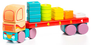 Развивающие игрушки: Тягач с геометрическими фигурами LM-13 Cubika
