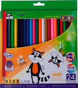 Товари для малювання: Олівці кольорові Kids line, 24 кольорів