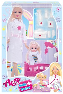 Куклы: Кукла Ася Детский доктор с аксессуарами