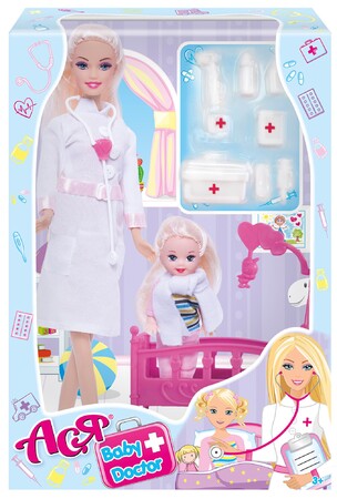 Куклы и аксессуары: Кукла Ася Детский доктор с аксессуарами