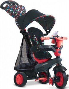 Детский транспорт: Велосипед Boutigue 4 в 1, черно-красный