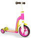 Беговел-самокат Highwaybaby+ розово-желтый (до 3 лет/20 кг), Scoot and Ride дополнительное фото 1.
