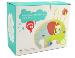 Розвивальні іграшки: Лабіринт з намистин Слон Lucy&Leo