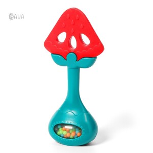 Ігри та іграшки: Прорізувач для зубів розвивальний з брязкальцем «Кавун», BabyOno