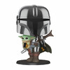 Игровая фигурка Funko Pop! — Мандалорец в хроме с малышом (25 см)