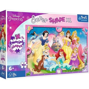 Игры и игрушки: Пазл серії Супер форми XL «Чарівні принцеси Дісней», 160 ел., Trefl