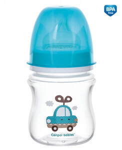 Поїльники, пляшечки, чашки: Пляшка з широкою шийкою EasyStart Toys, синя машина, 120 мл, Canpol babies