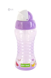 Поїльники, пляшечки, чашки: Поїльник для подорожей із трубочкою, Baby team (фіолетовий)