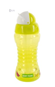 Поильники, бутылочки, чашки: Поильник для путешествий с трубочкой, Baby team (салатовый)