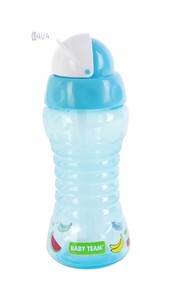 Поильники, бутылочки, чашки: Поильник для путешествий с трубочкой, Baby team (голубой)