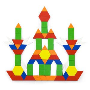Ігри та іграшки: Дерев'яний ігровий набір Viga Toys Кольорова мозаїка, 250 ел.