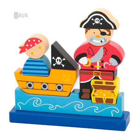 Дерев'яні: Магнітна дерев'яна іграшка «Пірат», Viga Toys