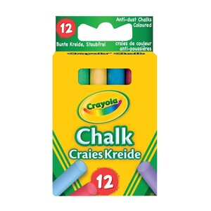 Цветные мелки с пониженным выделением пыли (12 шт), Crayola