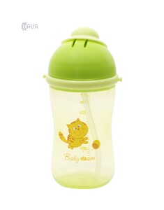 Поильники, бутылочки, чашки: Поильник с силиконовой трубочкой, Baby team (зеленый)