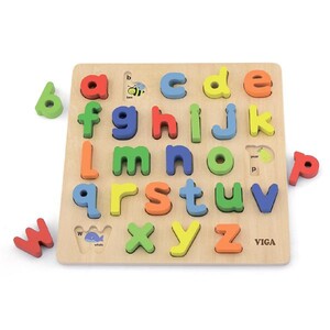 Деревянные: Деревянный пазл Viga Toys Английский алфавит, строчные буквы