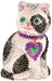 Котёнок, 3D-фигурка из пайеток, набор для творчества Sequin Art дополнительное фото 1.
