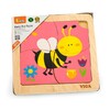 Деревянный мини-пазл Viga Toys Пчелка, 4 эл.