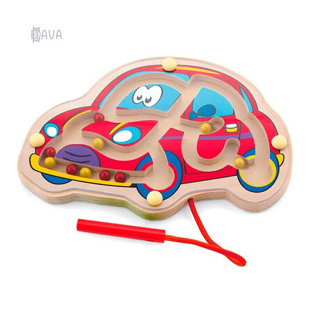 Головоломки и логические игры: Магнитный лабиринт «Машинка», Viga Toys