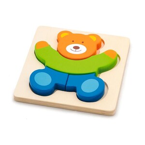 Ігри та іграшки: Дерев'яний міні-пазл Viga Toys Ведмедик