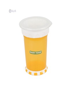 Поїльники, пляшечки, чашки: Поїльник-непроливайка 360°, Baby team (помаранчевий)