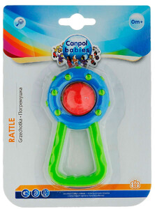 Развивающие игрушки: Погремушка мячик с ручкой (салатовая ручка), Canpol babies