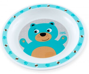 Дитячий посуд і прибори: Тарелка пластиковая мелкая Smile с медвежонком,, Canpol babies