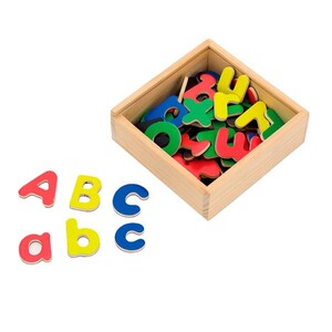 Английский язык: Набор магнитных букв Viga Toys Английские заглавные и строчные, 52 шт.