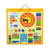 Магнітний календар Viga Toys з годинником, українською мовою