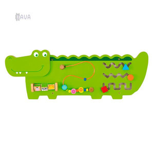 Дрібна моторика і сортування: Бізіборд Крокодильчик, Viga Toys