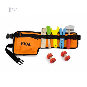 Инструменты: Деревянный игровой набор «Пояс с инструментами», Viga Toys