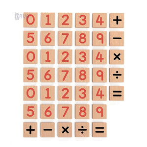 Начальная математика: Набор магнитных цифр и знаков 40 шт., Viga Toys