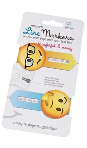 Line Markers Thoughtful & Nerdy Набор закладок/2 шт