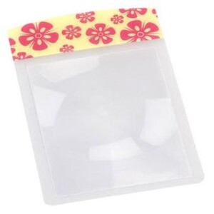 Аксесуари для книг: Flexible Magnifier Wallet Size Pink Flower Увеличительная линза