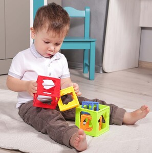 Развивающие игрушки: Пирамидка-Кубики, BeBeLino