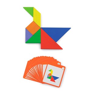 Игры и игрушки: Игра-головоломка Viga Toys Магнитный танграм, 35 эл. с карточками