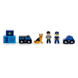 Ігри та іграшки: Набір для залізниці Viga Toys Поліцейська дільниця