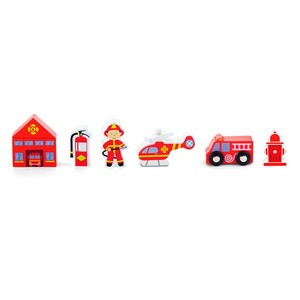 Ігри та іграшки: Набір для залізниці Viga Toys Пожежна станція