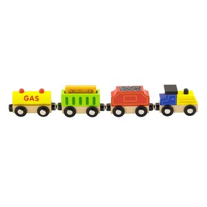 Ігри та іграшки: Набір для залізниці Viga Toys Вантажний поїзд із пальним