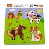 Дерев'яна рамка-вкладиш Viga Toys Звірята на фермі