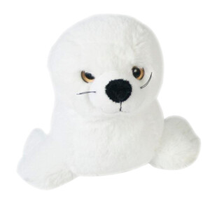 Мягкие игрушки: Морской котик белый, 27 см