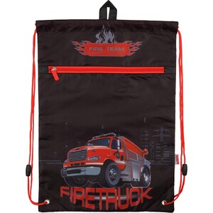 Рюкзаки, сумки, пенали: Сумка для взуття з кишенею 601M-5 Firetruck, Kite