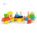 Деревянный поезд «Цветные кубики», Viga Toys дополнительное фото 1.